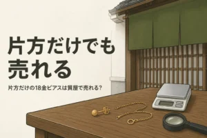 片方だけの18金ピアスや切れたネックレスを質屋で売る時のアイキャッチ