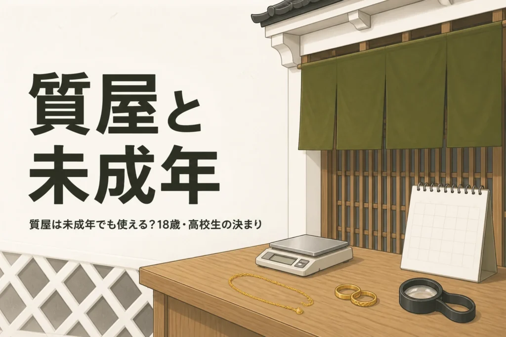 質屋は未成年でも使えるのかを表したアイキャッチ